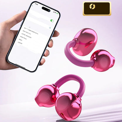 🎉Last Day Promotion 49% OFF💞Fashionable Clip-On Wireless Headphones with Handbag
