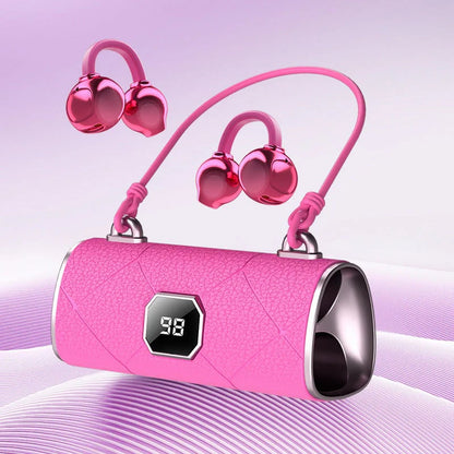 🎉Last Day Promotion 49% OFF💞Fashionable Clip-On Wireless Headphones with Handbag