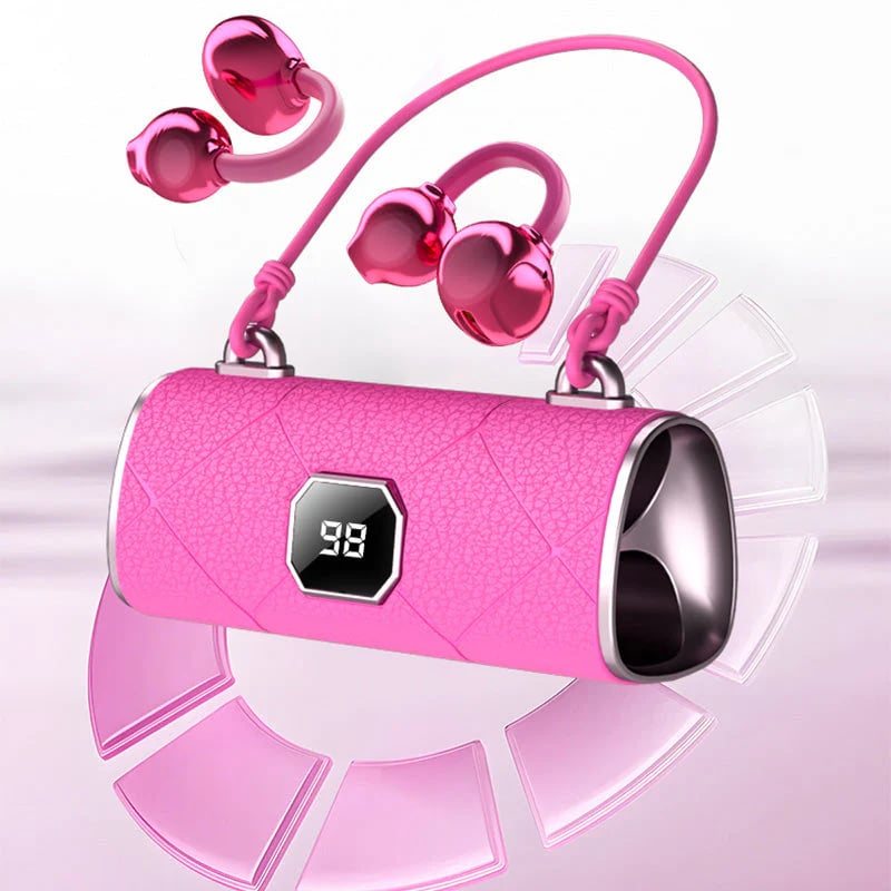 🎉Last Day Promotion 49% OFF💞Fashionable Clip-On Wireless Headphones with Handbag