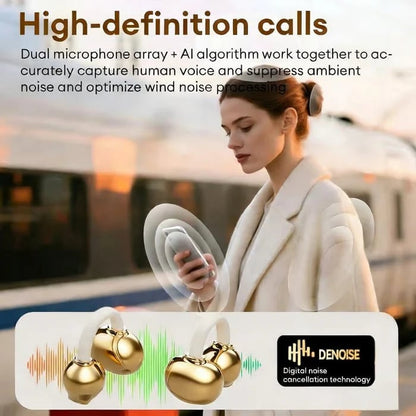 🎉Last Day Promotion 49% OFF💞Fashionable Clip-On Wireless Headphones with Handbag
