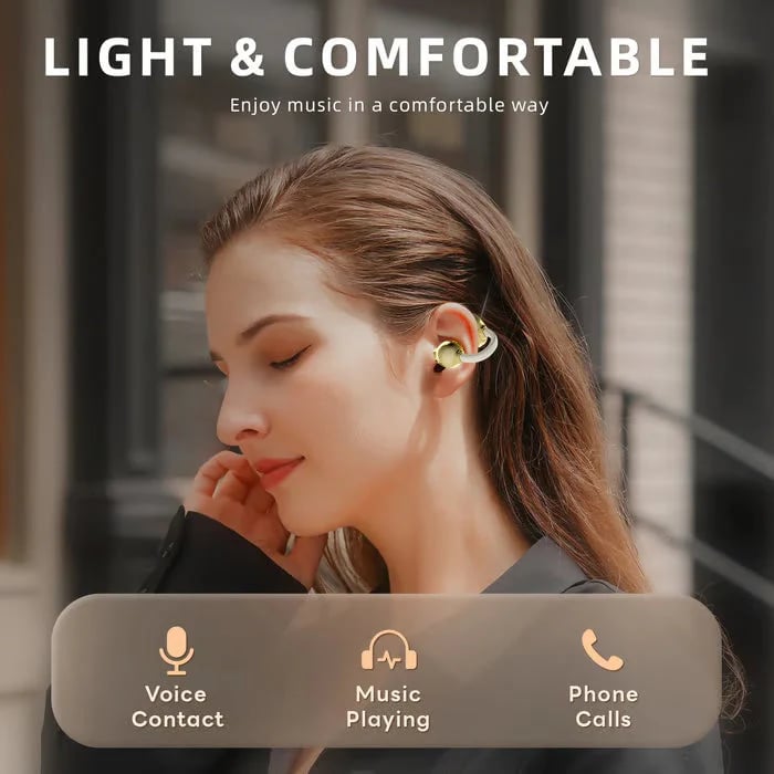 🎉Last Day Promotion 49% OFF💞Fashionable Clip-On Wireless Headphones with Handbag