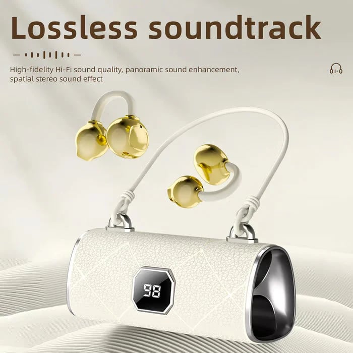 🎉Last Day Promotion 49% OFF💞Fashionable Clip-On Wireless Headphones with Handbag