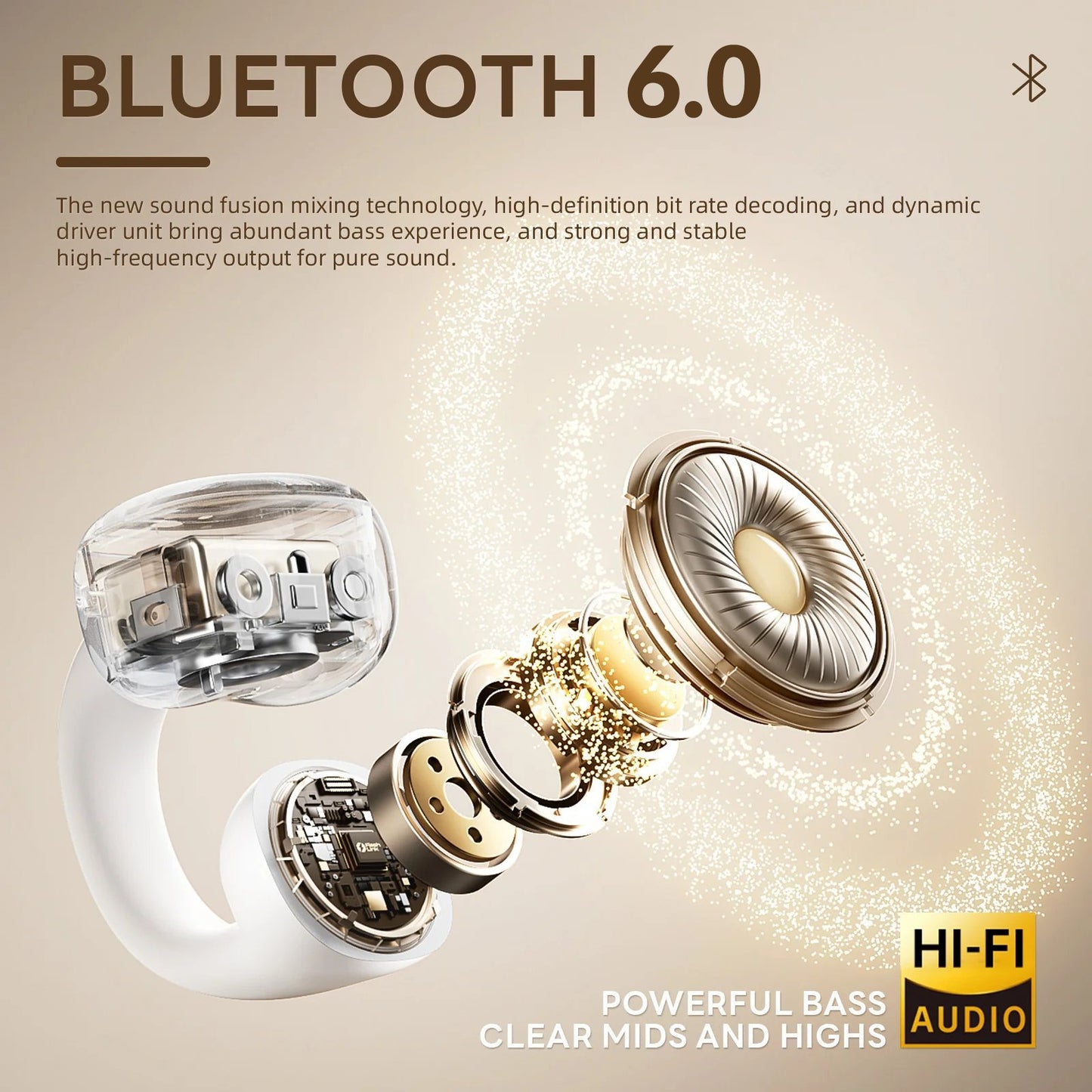 🎉Last Day Promotion 49% OFF💞Fashionable Clip-On Wireless Headphones with Handbag