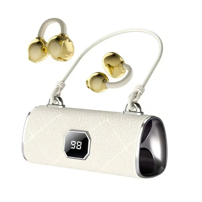 🎉Last Day Promotion 49% OFF💞Fashionable Clip-On Wireless Headphones with Handbag