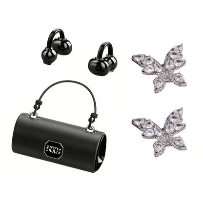 🎉Last Day Promotion 49% OFF💞Fashionable Clip-On Wireless Headphones with Handbag