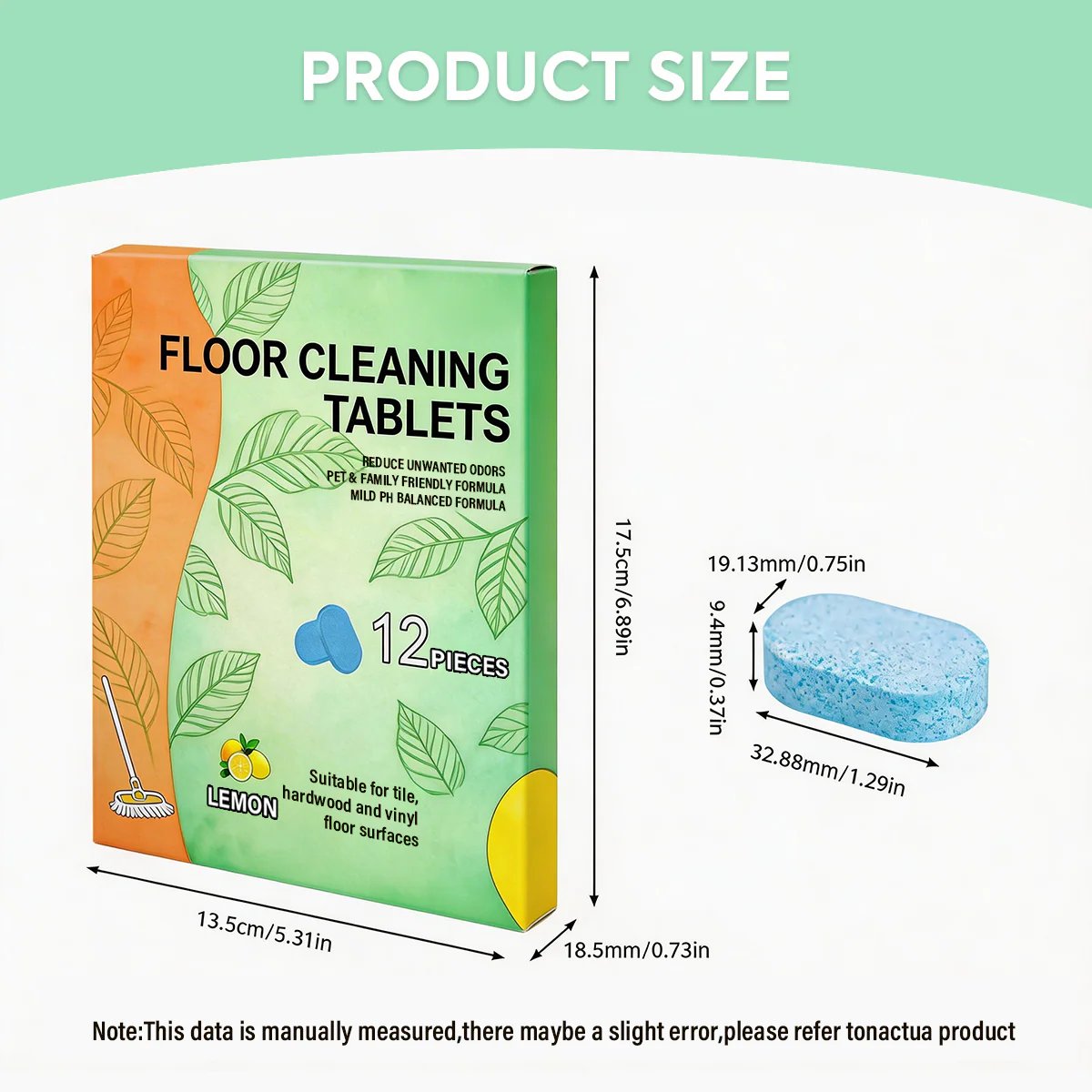 🔥Only $15.99 Last Day Promotion!⭐-Efficient Floor Cleaning Tablets: Multi-Surface Solution (Lemon Scent)