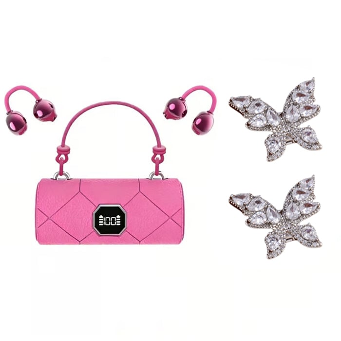 🎉Last Day Promotion 49% OFF💞Fashionable Clip-On Wireless Headphones with Handbag